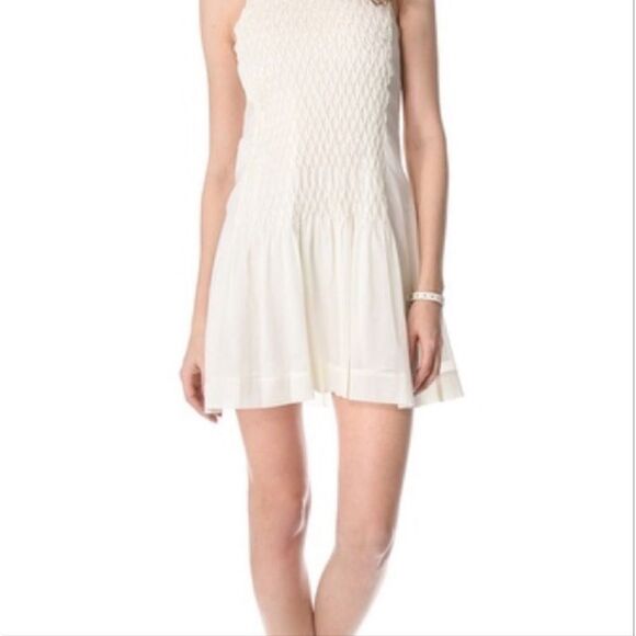 Rag & Bone Ivette Cream Racerback Mini Dress - Picture 1 of 11
